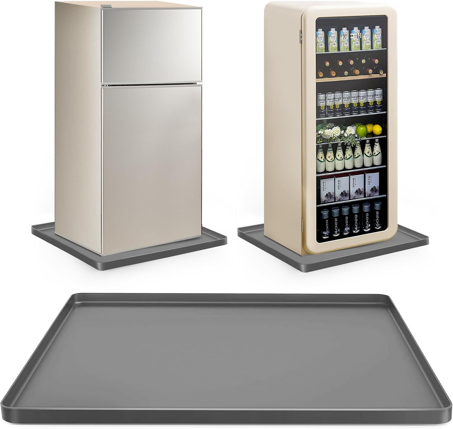 Nefish Mini Fridge Drip Tray 23.6" x 23.6" x 0.8" Silicone