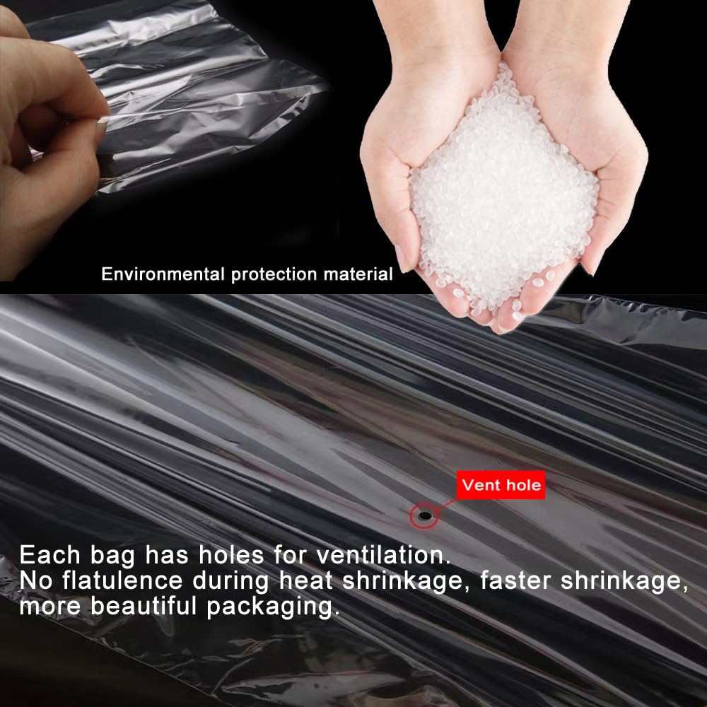 Lot de 100 sacs thermorétractables transparents POF - 23 x 30 cm