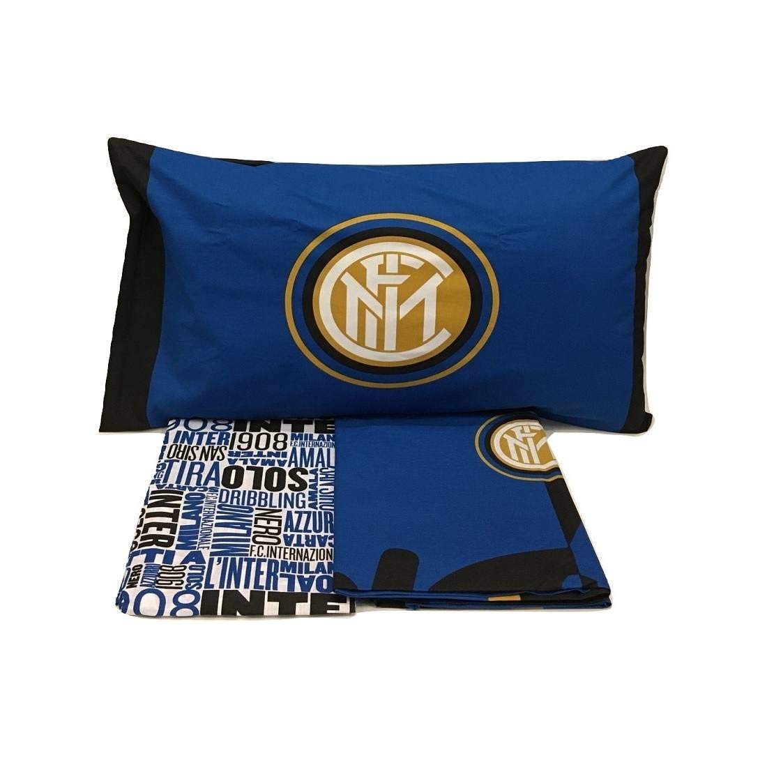 hermet Inter 6392673S411 Completo Letto Una Piazza, Cotone, Blu, Singolo, 30 X 40 X 10 Cm
