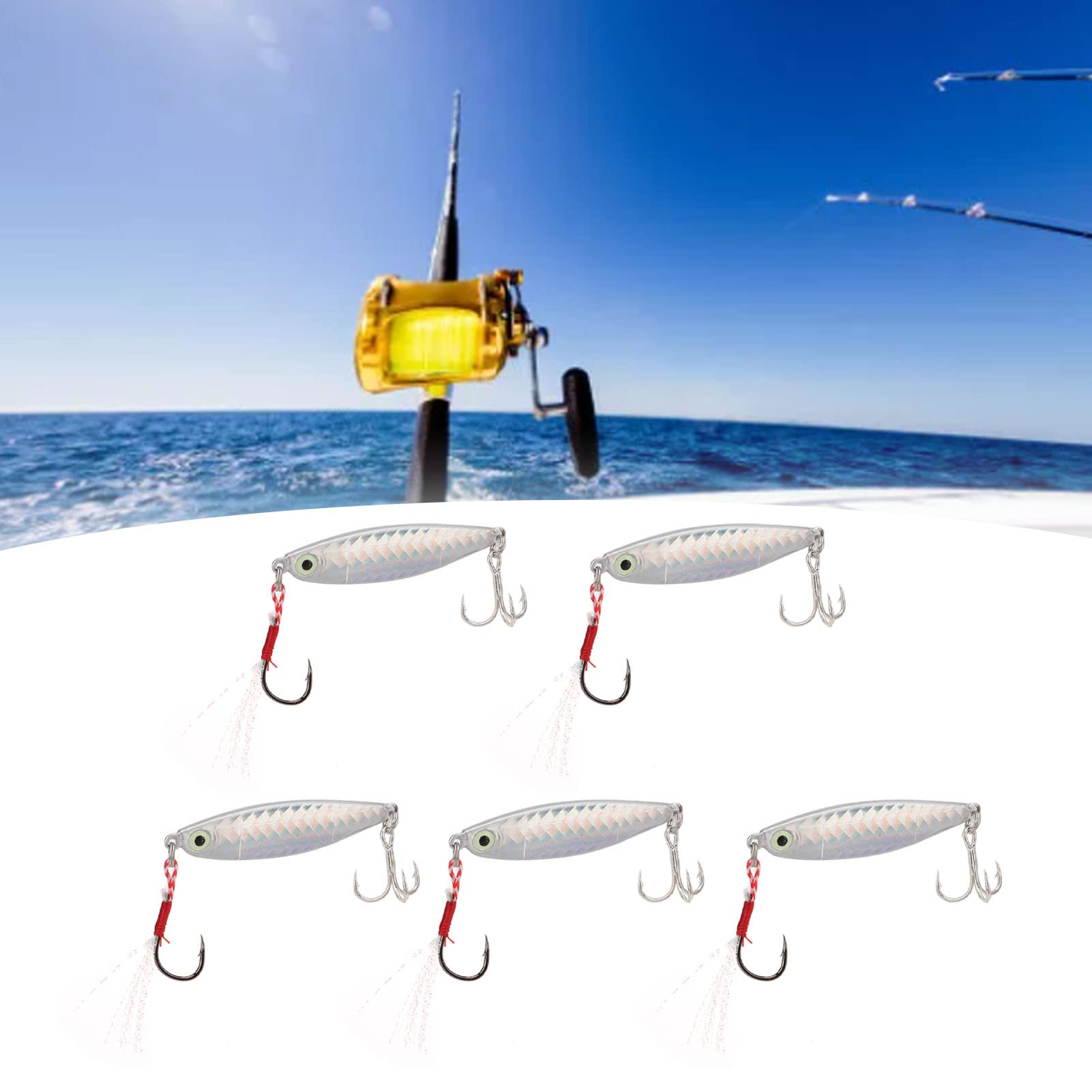 Pack De 4 Leurres Métal VIB 9KM – 8g à 13g – Gabarits Durs Pour Pêche En Mer Et Rivière