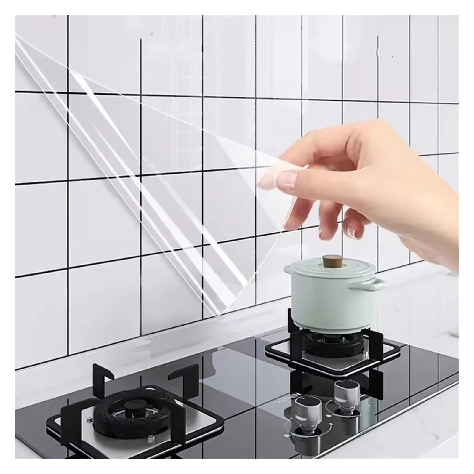 Adesivo da parete for cucina con pellicola autoadesiva resistente all'olio