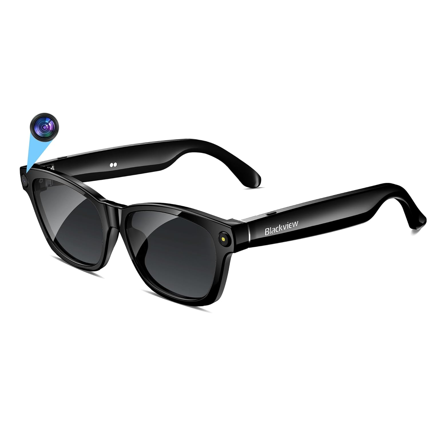 Blackview AI Smart Glasses with 12MP Camera BT Call Photo 4K HD Video Recording Glasses with Real-Time Translation