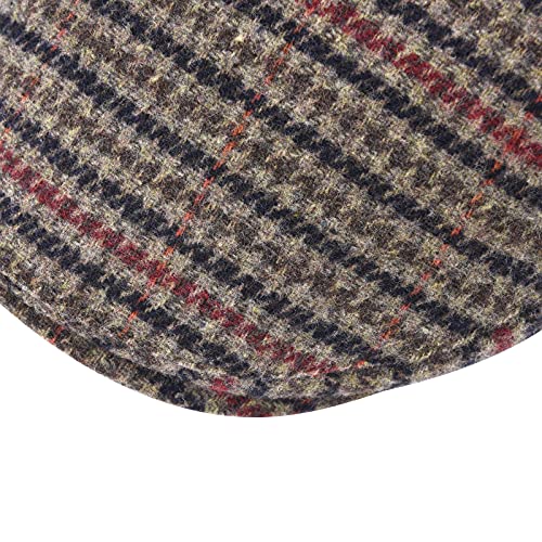 Starance Men's Flat Cap Wool Tweed Driving Cap Irish Newsboy Hat (Houndstooth Coffee) #TOP6