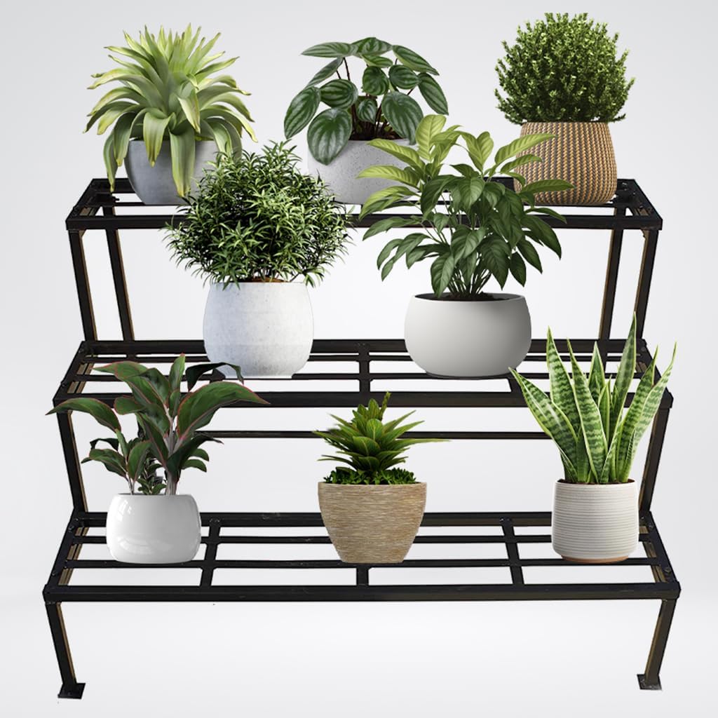 Stylish Black Plant Stand - Indoor & Outdoor -2