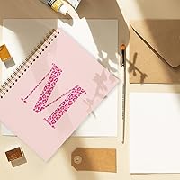 Vista 29 de Bnwepo Initial Leopard Letter T Notebook Journal, Preppy Bow Monogrammed Monogram Gifts for Women, Monogram Notebook Journal, Personalized Notebook