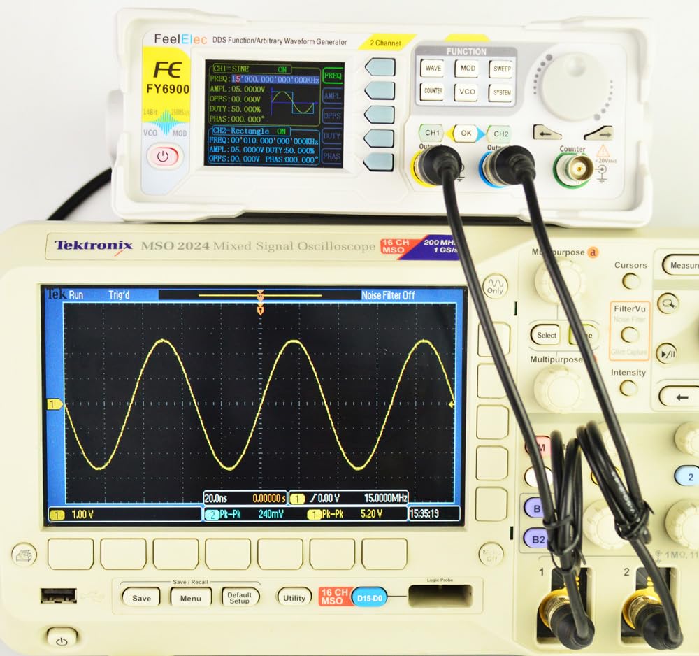 Industrial Signal Generator FY6900 20/30/40/50/60/80/100MHz DDS Function Signal Generator Counter Dual-CH Arbitrary Waveform Generator Source Frequency Counter(FY6900 20Mhz)