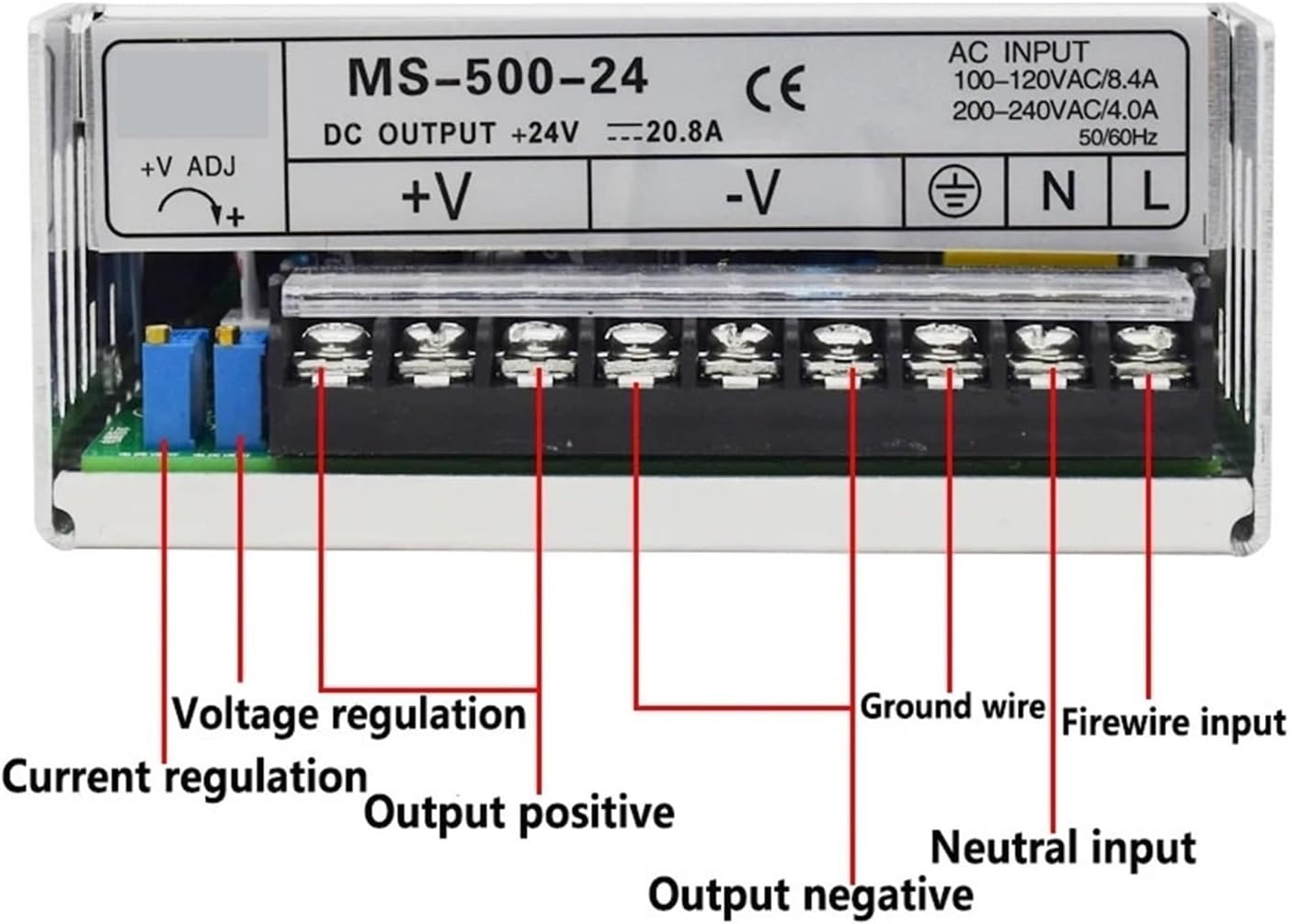 S-500W Switching Power Supply Battery chargerDC14.2,29.4,54.6,58.8,67.2,71.4,75.6,88.2 12 24 36 48 60 72 80 a(75.6V,12V_500W)