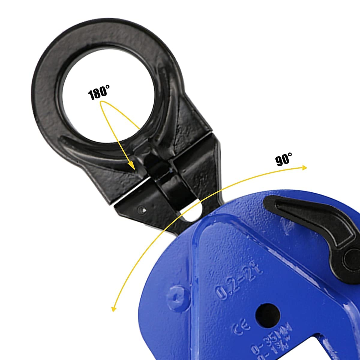 TOUGHER 2T/4400LBS Vertical Plate Clamp, Plate Lifting Clamp Jaw Opening Up to 1.3 Inch for Lifting and Transporting (2T): Industrial & Scientific