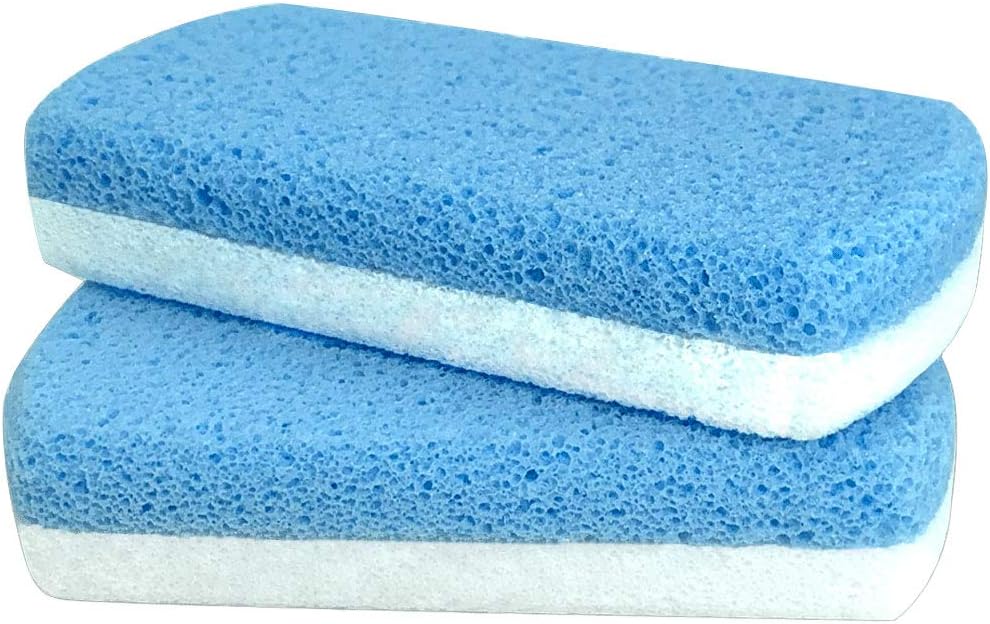 MARYTON Glass Pumice Stone for Feet, Callus Remover and Foot scrubber & Pedicure Exfoliator Tool Pack of 2