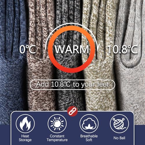 Image of Heatuff Women's 6 Pack Performance Athletic Cushioned Crew Socks With Reinforced Heel & Toe