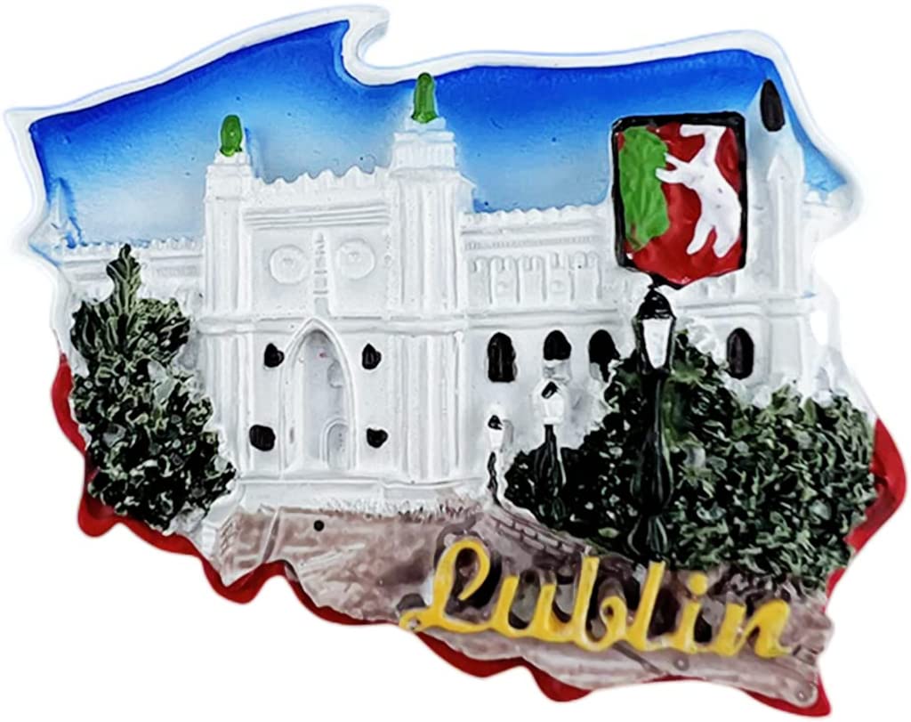Resin-2556 Lublin Poland Fridge Magnet Refrigerator Magnet Decoration Magnet Sticker Souvenir Resin Crafts