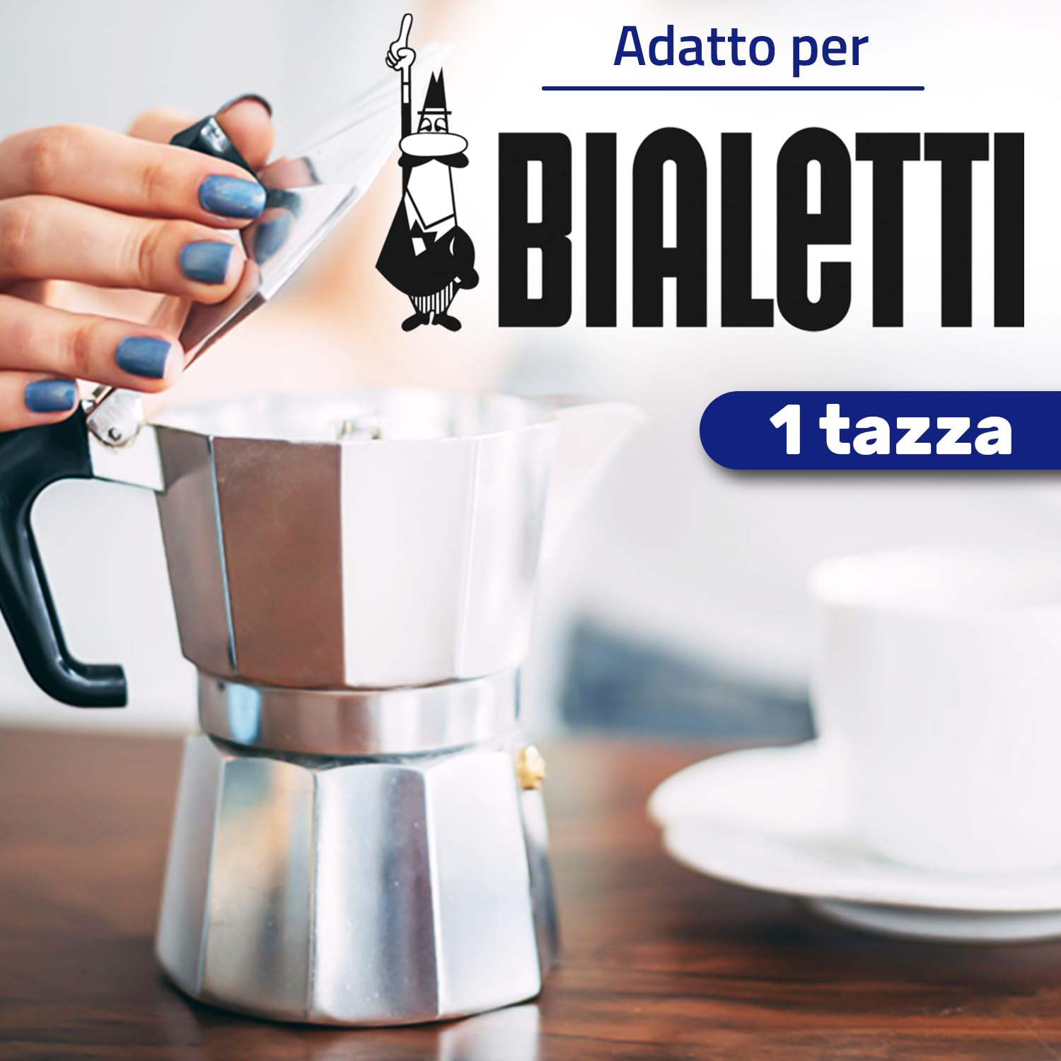 CABLEPELADO Imbuto per caffettiera Moka italiana, Filtro per caffettiera Moka, Ricambio per caffettiera, Contenitore per caffè per Moka, in alluminio, Diametro 6 cm, Adatto per caffettiere da 3 tazze