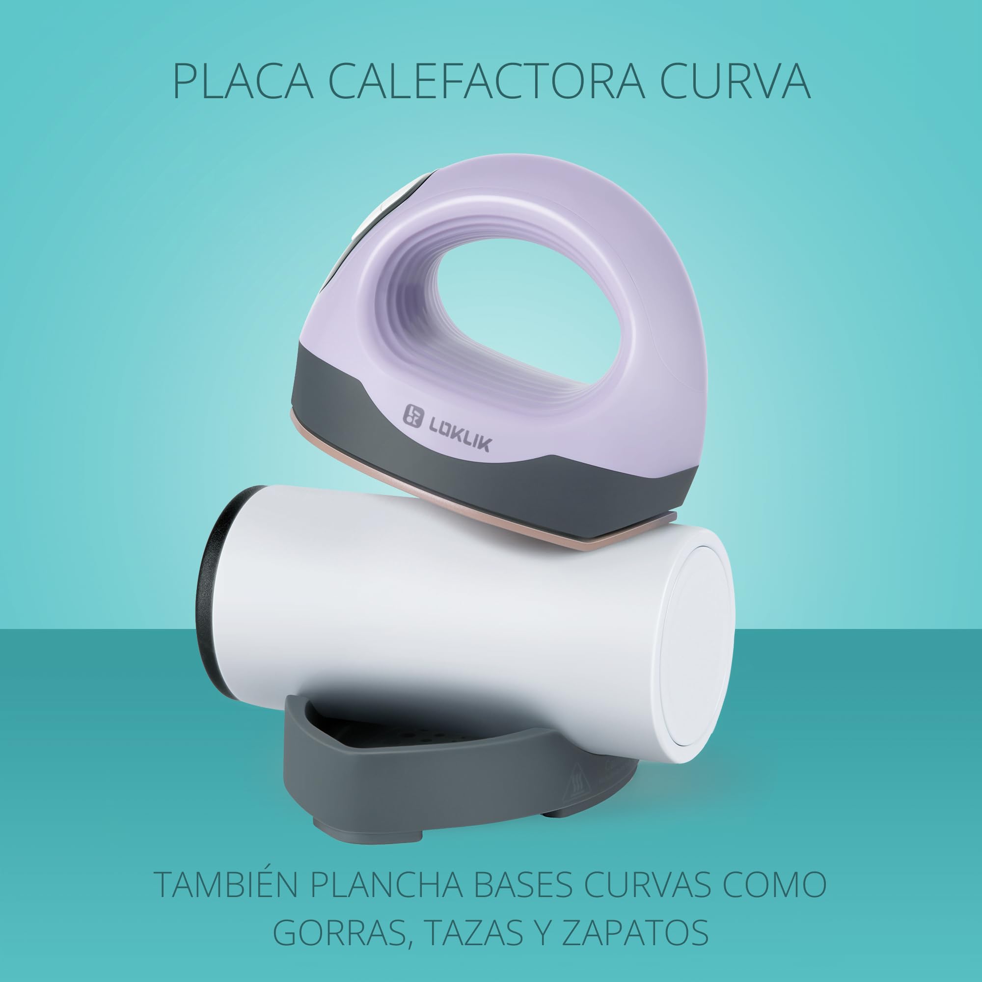 LOKLIK Impress Mini 3 – Prensa térmica para camisetas, bolsos, tazas, sombreros y otros textiles, para decorar y hacer manualidades, perfecto para pequeños proyectos de manualidades (Púrpura)