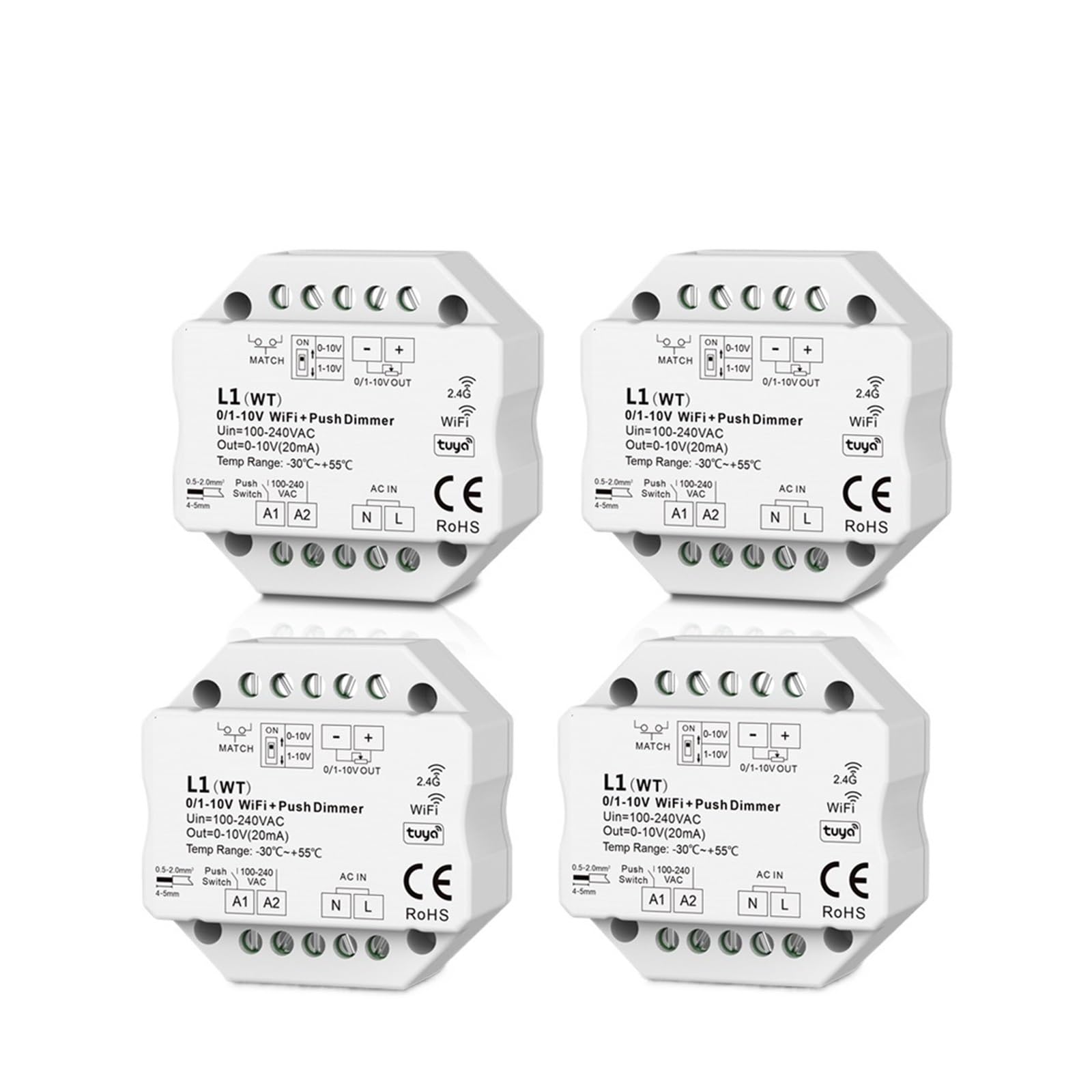 Variateur LED 0/1-10V AC sans fil Tuya avec commande vocale