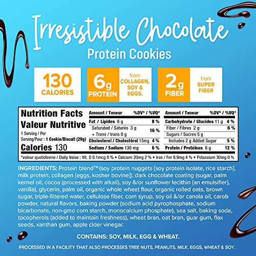 Smart For Life Chocolate Protein Cookies - Irresistible Winner High Protein Cookie Diet - 36 Count - Meal Replacement - On-The-Go Snack - Low Calorie Super High Fiber Cookies - Protein Snack #TOP3