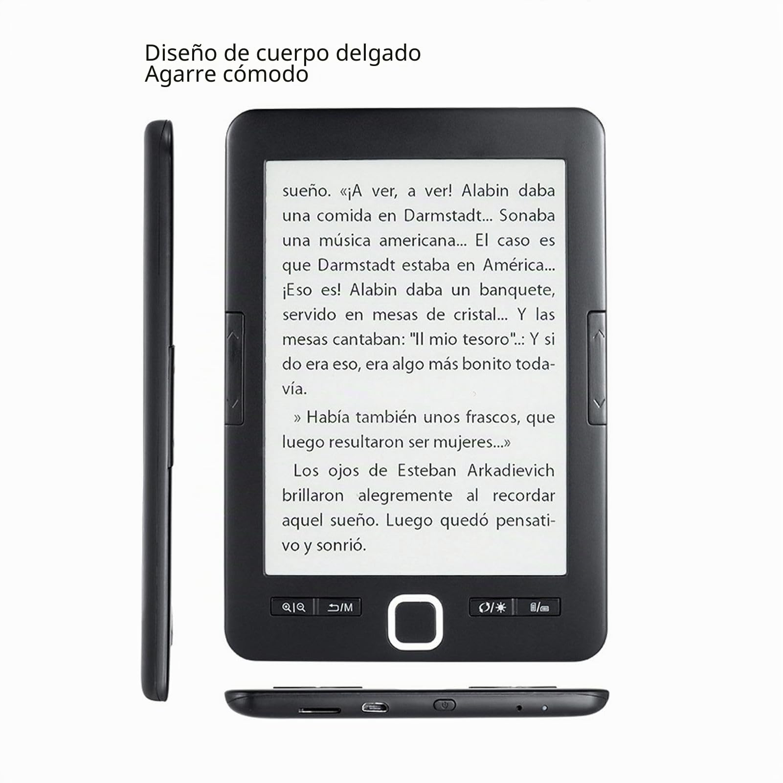 Lector de Libros Electrónicos 8G, Lector Electrónico de Pantalla de Tinta con Protección Ocular de 6 Pulgadas, Dispositivos de Lectura Electrónicos Portátiles de Múltiples