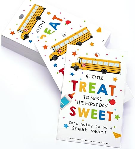 Miniatura 4 de Etiquetas para bolsas de regalo de regreso a clases, un pequeño regalo para hacer que el primer día de la escuela sea dulce y feliz, etiquetas de