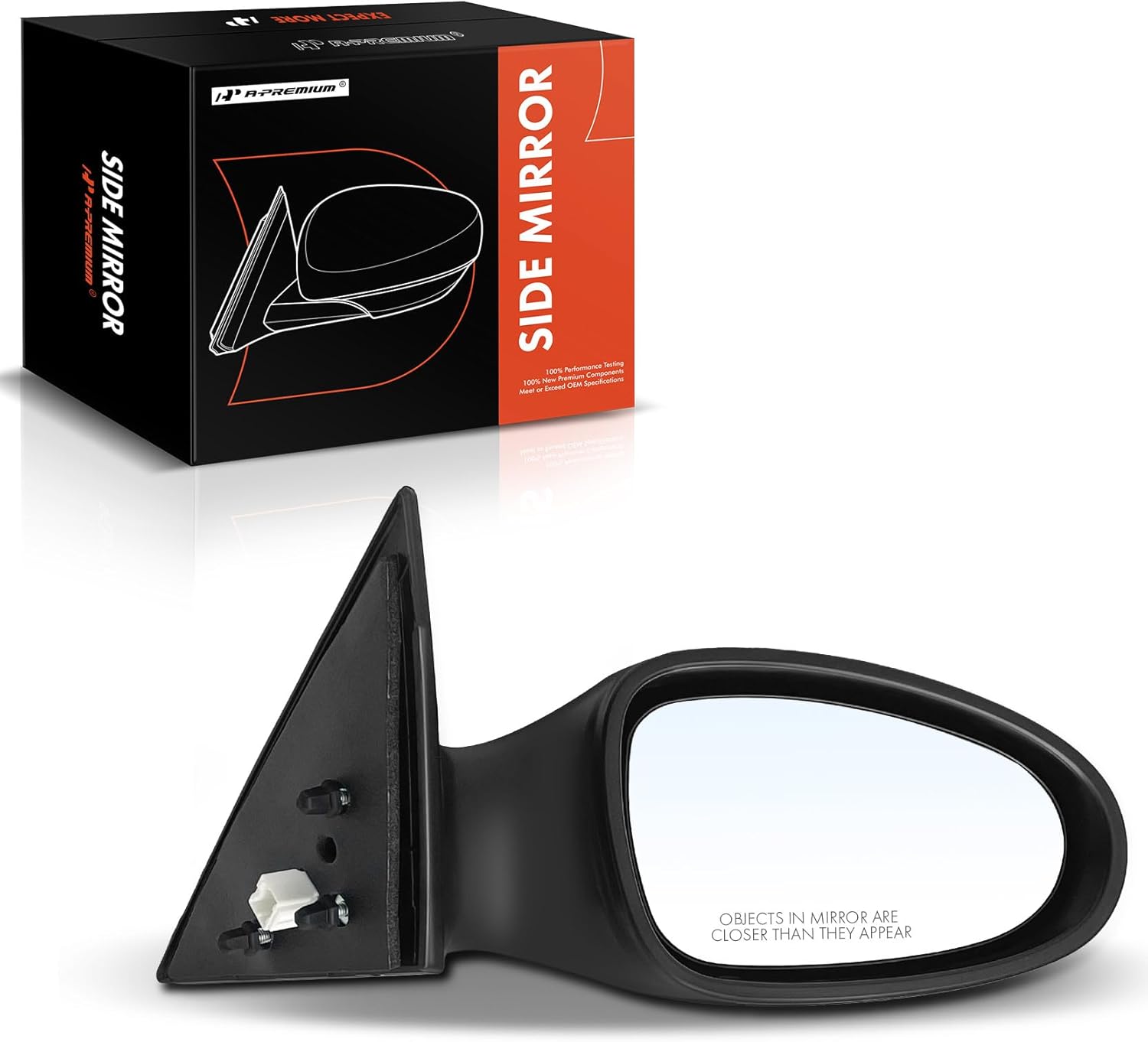 A-Premium Passenger Side Power Door Mirror - Compatible with Nissan Altima 2002-2003 - Non-Heated, Non-Folding, Black Outside Rear View Mirror - Replace# 963013Z000