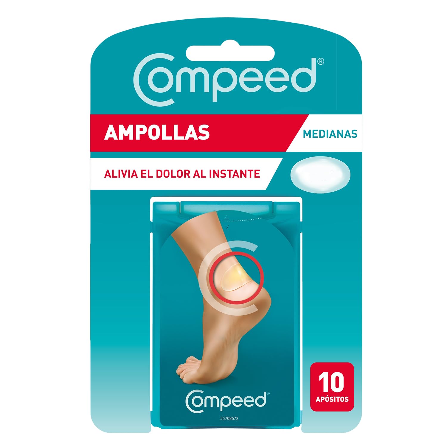 COMPEED Ampollas Medianas, Protección Contra Rozaduras, Pack 10 uds