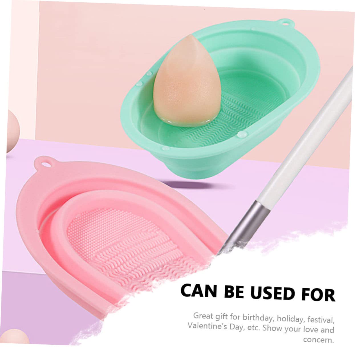 VICASKY 3pcs Silicone Makeup Brush Cleaning Pad Brush Rinsing Pad for Makeup Tools Cleaners Clean Cushion
