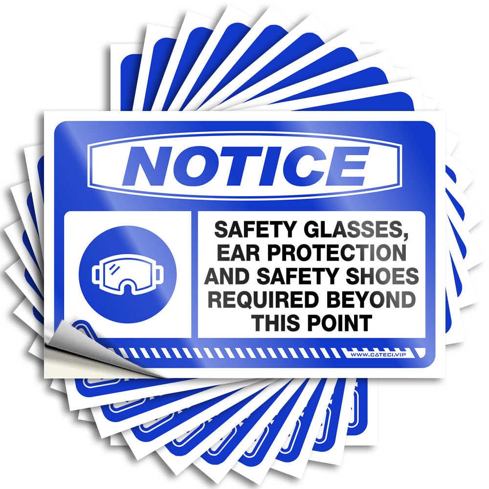 Lettering Sticker Camper Decorations for Inside | Rock Tumbler Notice Safety Glasses, Ear Protection for Earth(8X12CM)