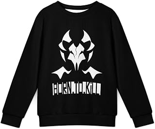 [ZHZEQIFEI] ブルーアーカイブ 鬼方カヨコ 子供服 パーカー キッズ 長袖トレーナー セーター 男の子 女の子 暖かい 厚手 防寒 秋冬服 ゆったり クルーネック トップス プレゼント 通園 通学 可愛い