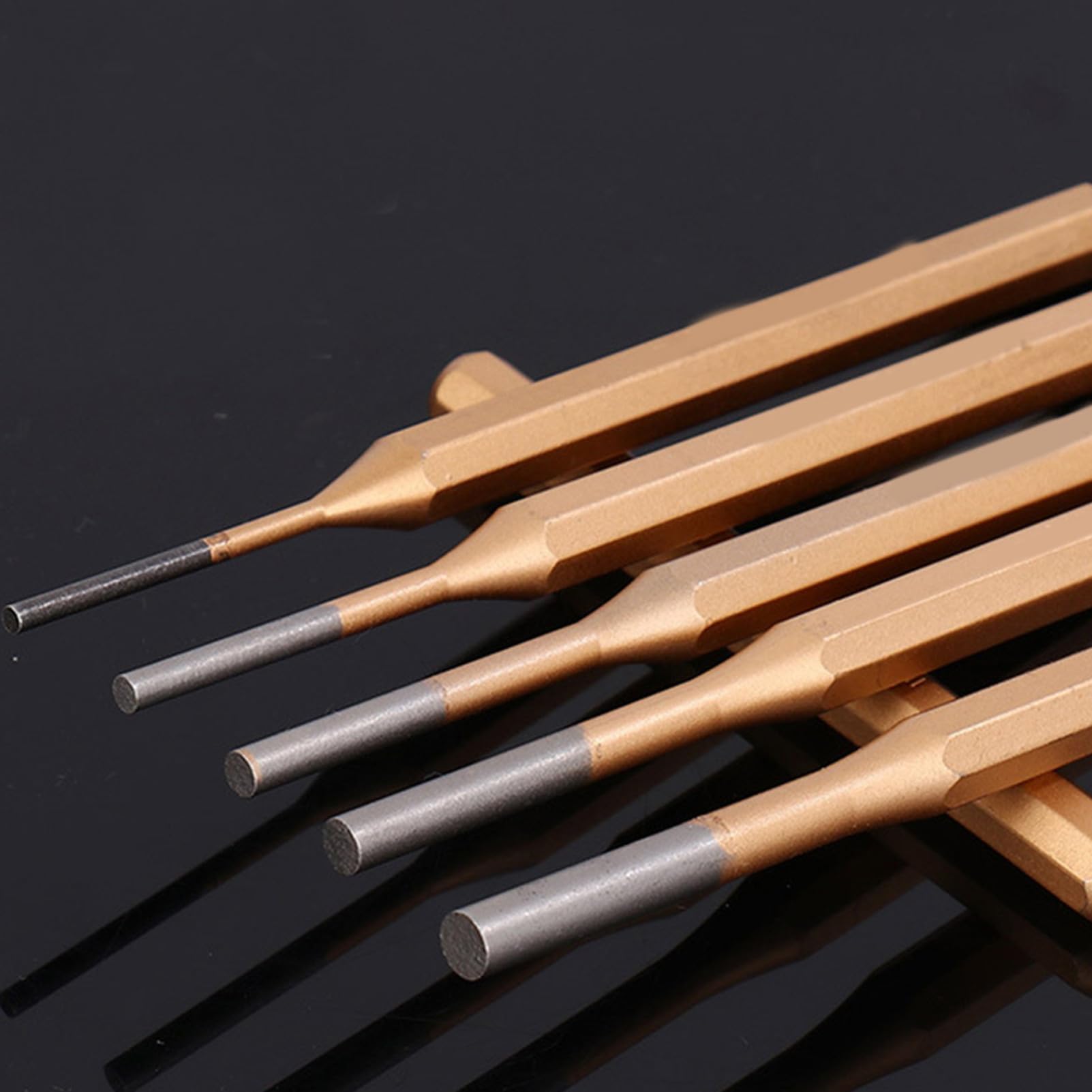 Ciieeo 2 Ensembles Ensemble De Poinçon D'épingle Punch Outil De Poinçon En Acier Coup De Poing Kit De Poinçon Outil De Poinçonnage Acier À Haute Teneur En Carbone 6 Pièces * 2