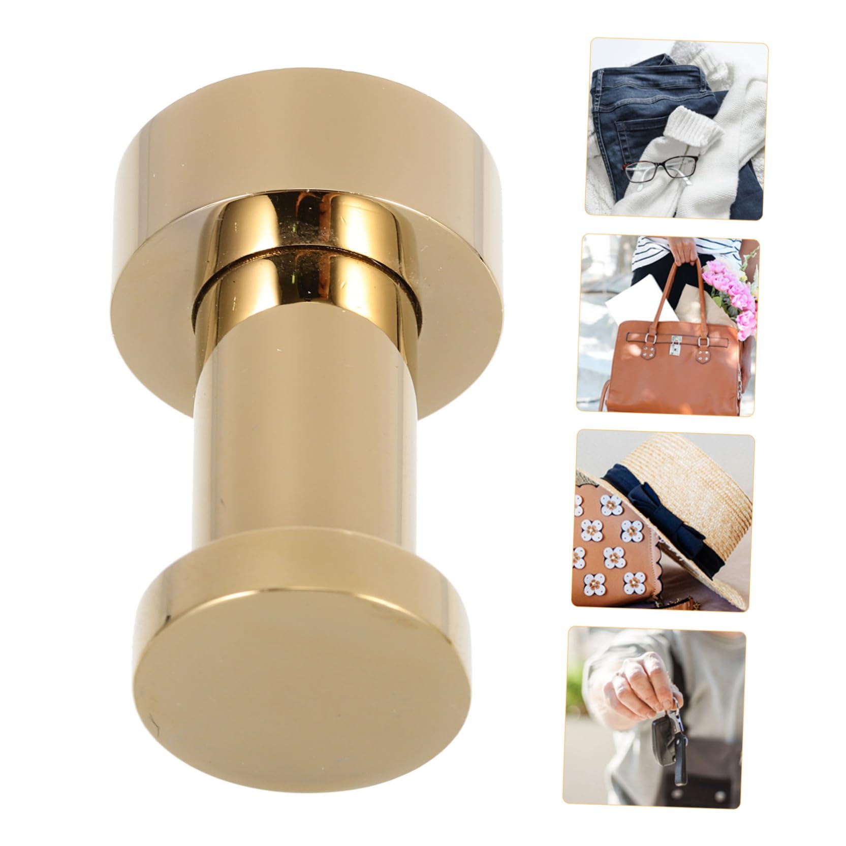 6piezas Ganchos De Towel De Latón Para Baño Colgadores Redondos Para Toallas y Instalación Puerta o Pared