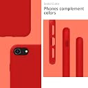 YATWIN Silicone Back Case for iPhone SE 2020/2022, iPhone 7/8, Soft-Touch Phone Back Cover for Apple iPhone SE 2nd 3rd Generation - Red gallery image