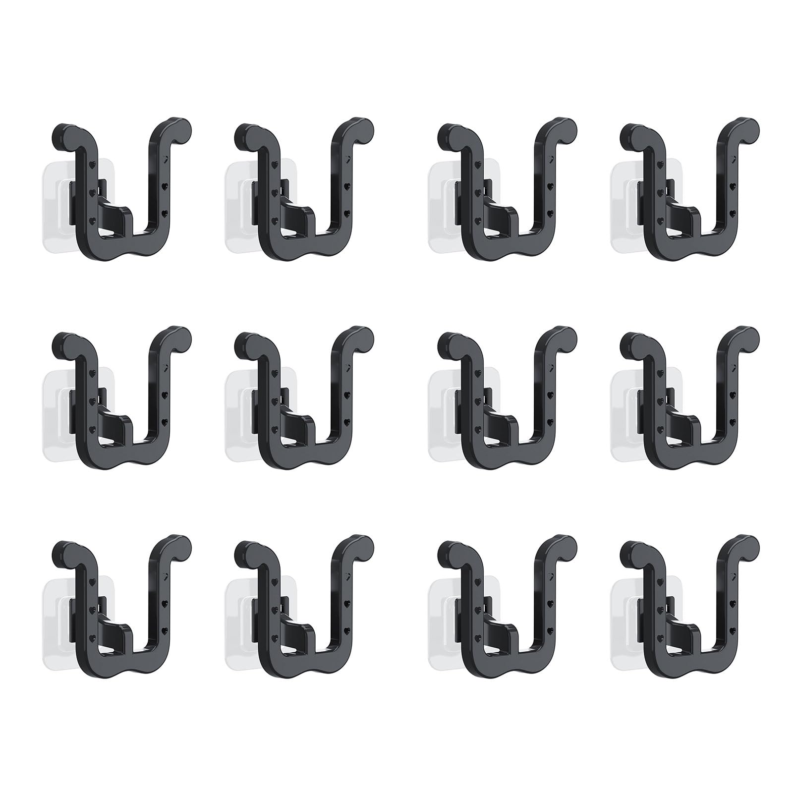 NEWFT 12pcs Self-adhesive Slipper Rack No-punching Wall Mounted Shoes Storage Rack Drying Hanger Bathroom Shoe Hook Decoration Adhesive Shoe