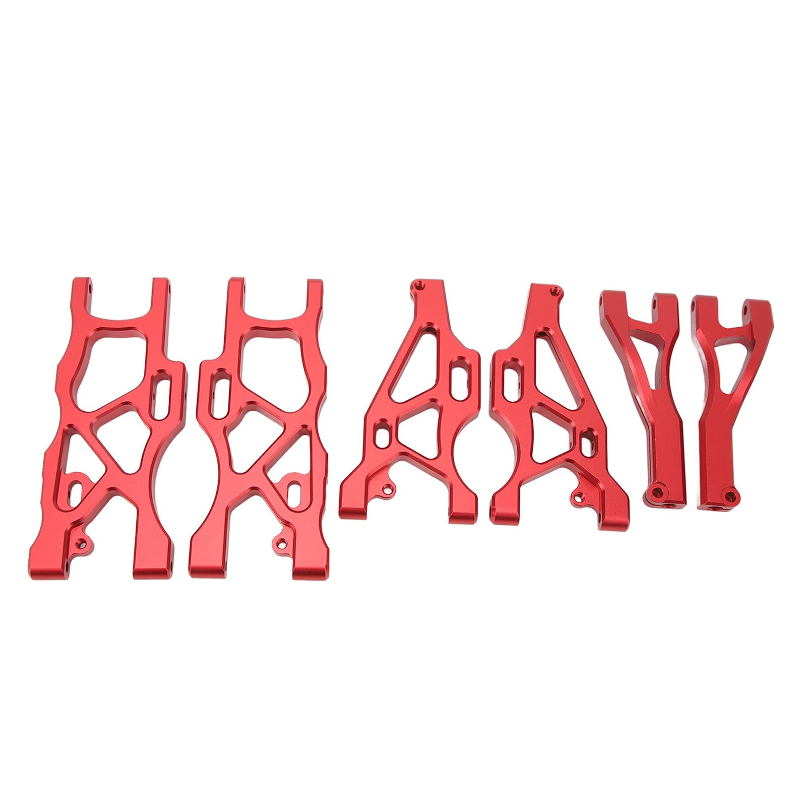 Aluminiowy zestaw wahaczy przedniego tylnego zawieszenia RC zapewniający płynną jazdę (Red)