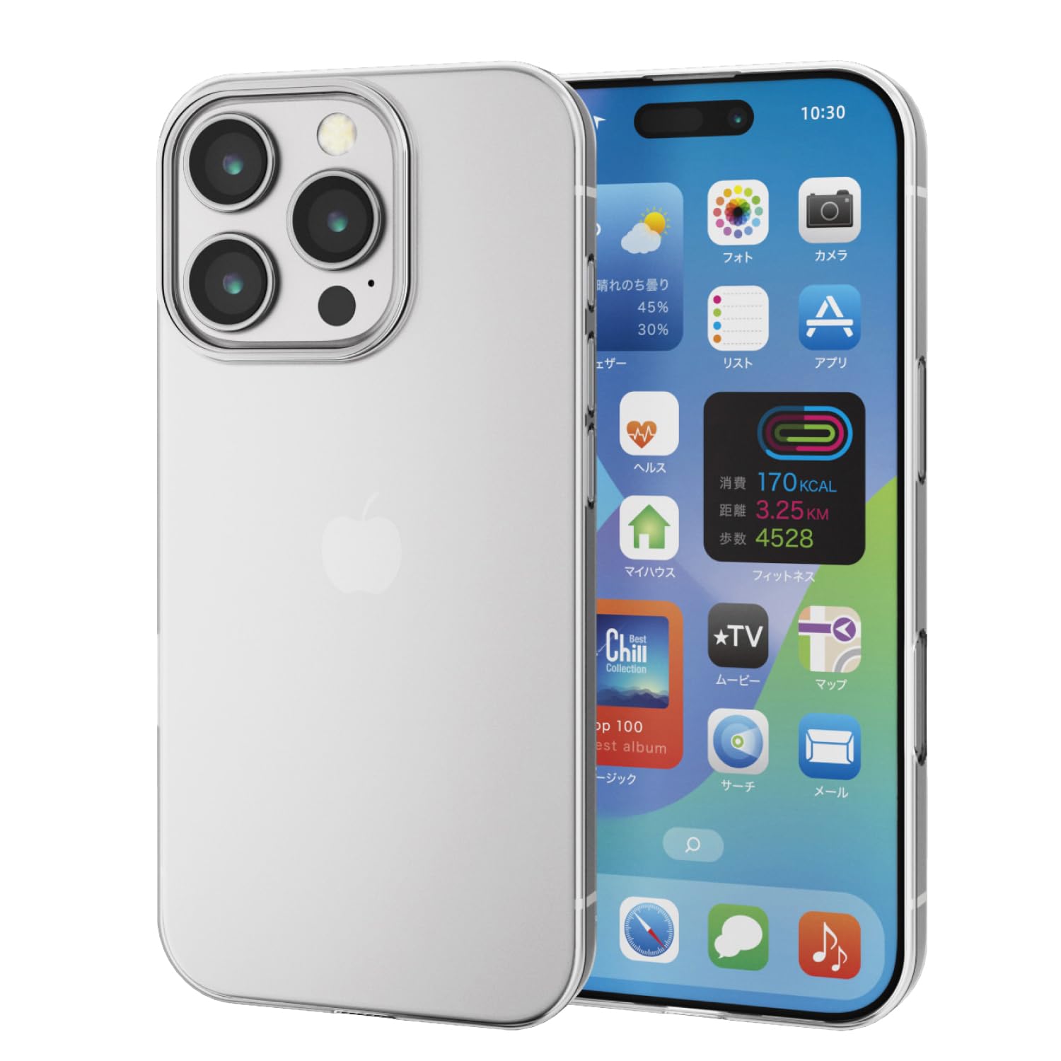 Amazon.co.jp: エレコム iPhone 16 Pro ケース クリア 薄型 表面硬度2H