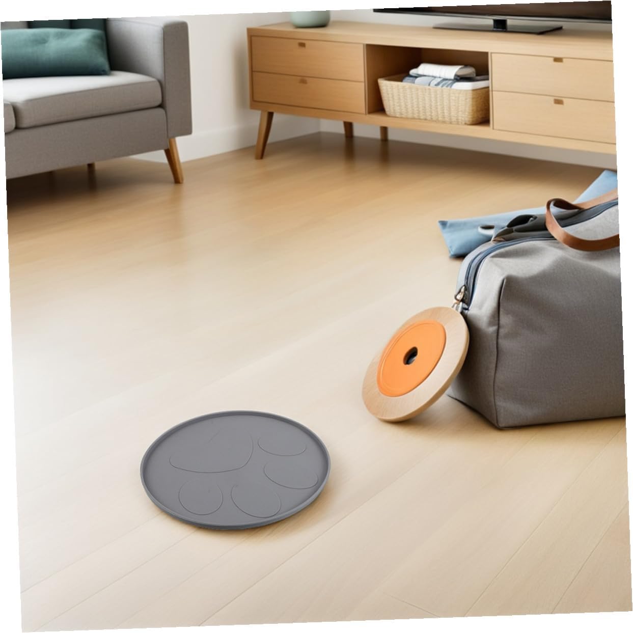 Milisten 3pcs Non-Slip Silicone Pet Feeding Mats with Raised Edges Waterproof Cat Bowl Placemat and Dog Food Mat with Footprint Pattern for Small Dogs and Cats