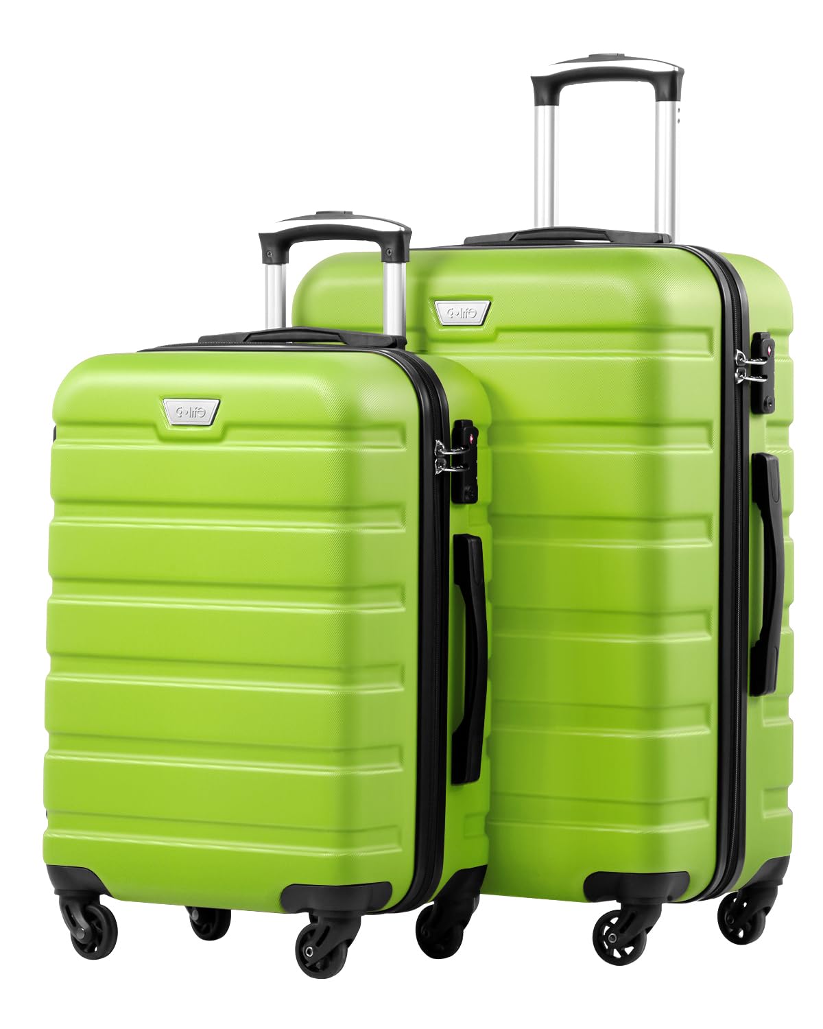 COOLIFE Hartschalen-Koffer Trolley Rollkoffer Reisekoffer ardschale Boardcase Handgepäck mit TSA-Schloss und 4 Rollen