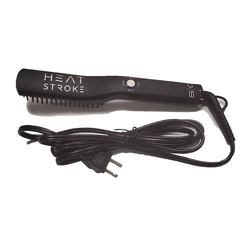 Miniatura 5 de StyleCraft Cepillo caliente para barba y peinado, puntas de tacto fresco anti-resfriado, alisador de cabello, color negro