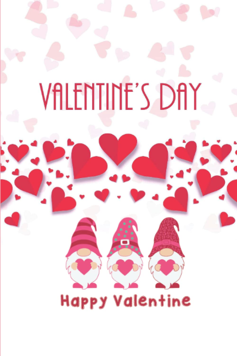 Valentine's Day: Valentine Notebook , ( valentine with cute background on Cover) 6" x 9" blank 120-page wide lined Notebook