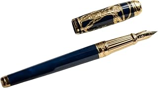 S.T. Dupont Line D Füllfederhalter, Vitruvian Man, Prestige Blue