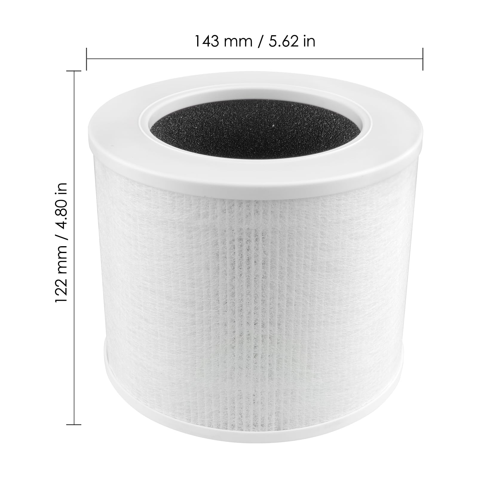 (3 piezas) Core Mini filtros de repuesto compatibles con purificador de aire LEVOIT Core Mini, filtro Hepa verdadero Core Mini H13, filtro HEPA 3 en 1, filtros de carbón activado