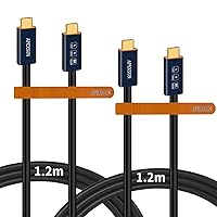 Vista 7 de APEXSUN Cable de extensión USB C (1.6 pies), cable coaxial corto USB-C macho a hembra compatible con Thunderbolt 4/3, USB4, PD240W, video 8K/4K