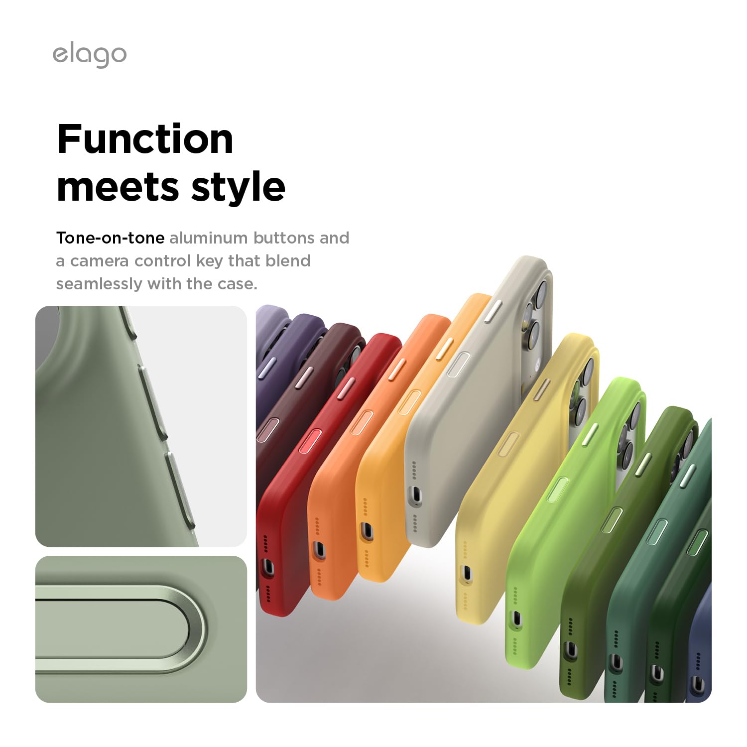 elago Cover Magnetica in Silicone Liquido per iPhone 17 Pro (6,3") – Compatibile con MagSafe, Antiurto, Sottile, Finitura Soft-Touch (Verde Cachi)