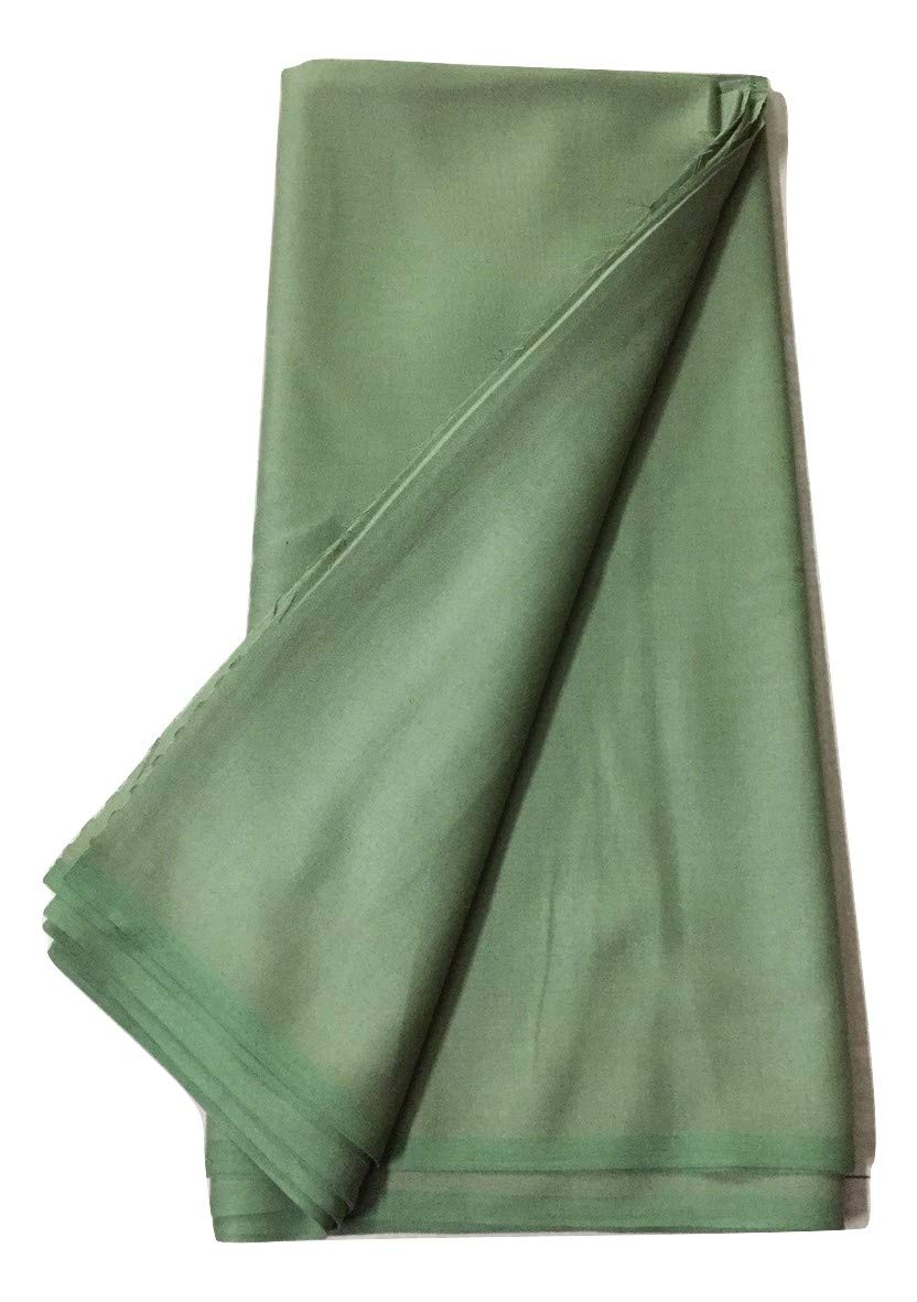 BKRKJ Men's Woollen Unstitched Kurta Pyjama fine quality plain Merino Wool Fabric- 5.5 meters(designer_ethnic_woolen_khadi_shirt_Light Green_Free Size)-image-8