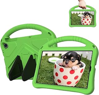 Sfulatdc Kids Case for Lenovo Tab M10 10.1 (TB-X306F/X306X),Shockproof Cover with Handle Stand for K10/M10 Plus 10.3 (TB-X606F/X606X) Green