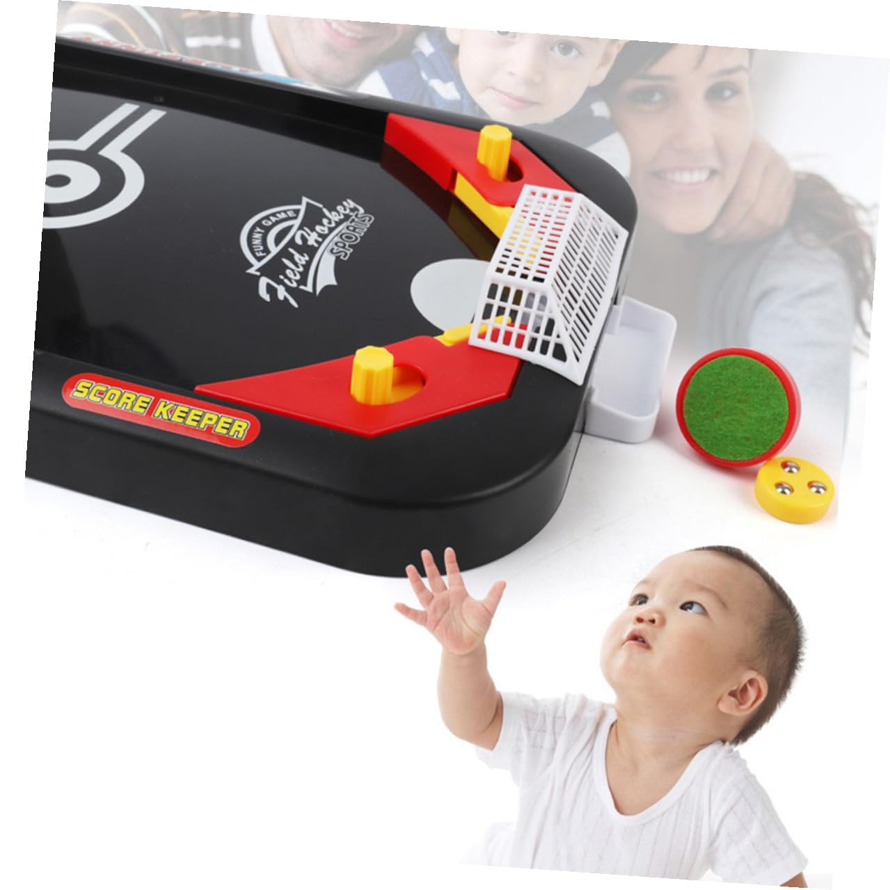 Baby-Foot et Table de Hockey sur Glace, Plastique Résistant aux Chocs, Mini Jeu de Sport de Table Interactif, Jeu Éducatif pour Garçon et Filles et Famille, Loisirs D’intérieur