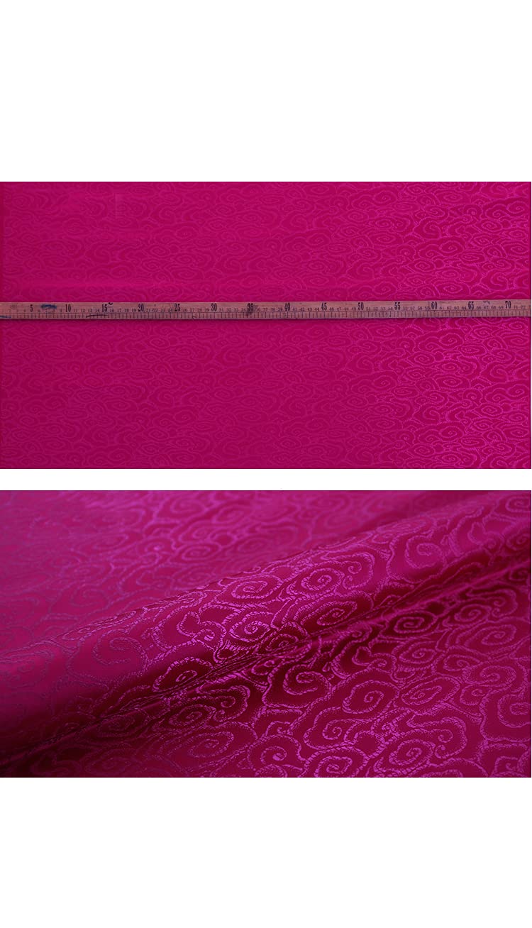 Brokatowa tkanina, Tkanina piękna adamaszkowa tkanina na sukienkę w kwiaty Materiał do majsterkowania 75 cm x 50 cm(O)