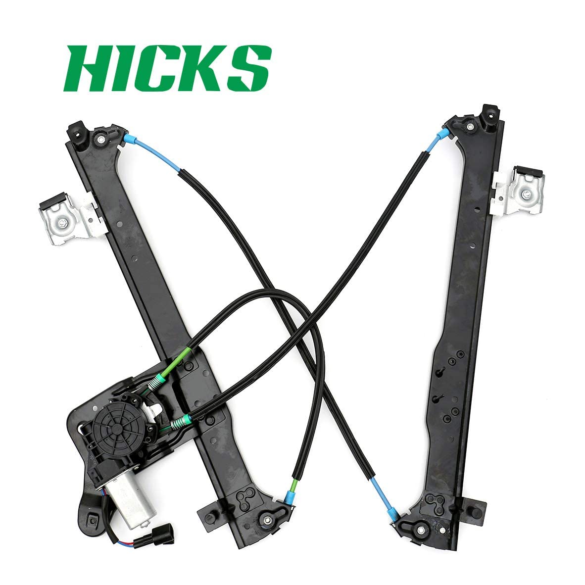 HICKS 741-579 Rear Passenger Right Side Power Window Regulator with Motor Compatible with 2002-2006 Chevy Avalanche 1500 2500, 2001-2006 GMC Sierra 1500 2500 3500