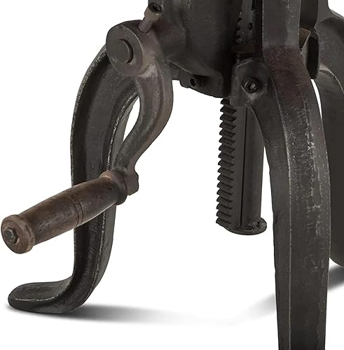 Miniatura 6 de NACH cc-1816 - Mesa auxiliar de manivela ajustable Kai de madera de mangohierro fundido, 18 x 1.13 x 18-27 pulgadas