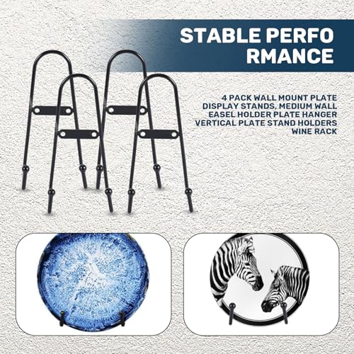 Pack de 4 présentoirs de plaque de mural pour sécuriser vos décorations