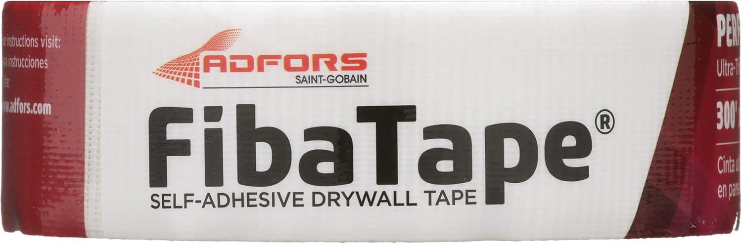 Uр Tо 40% оƒƒ FibaTape FDW8654-U Perfect Finish, Ultra-Thin Joint Drywall Tape, 1-7/8 in. x 300 ft, White