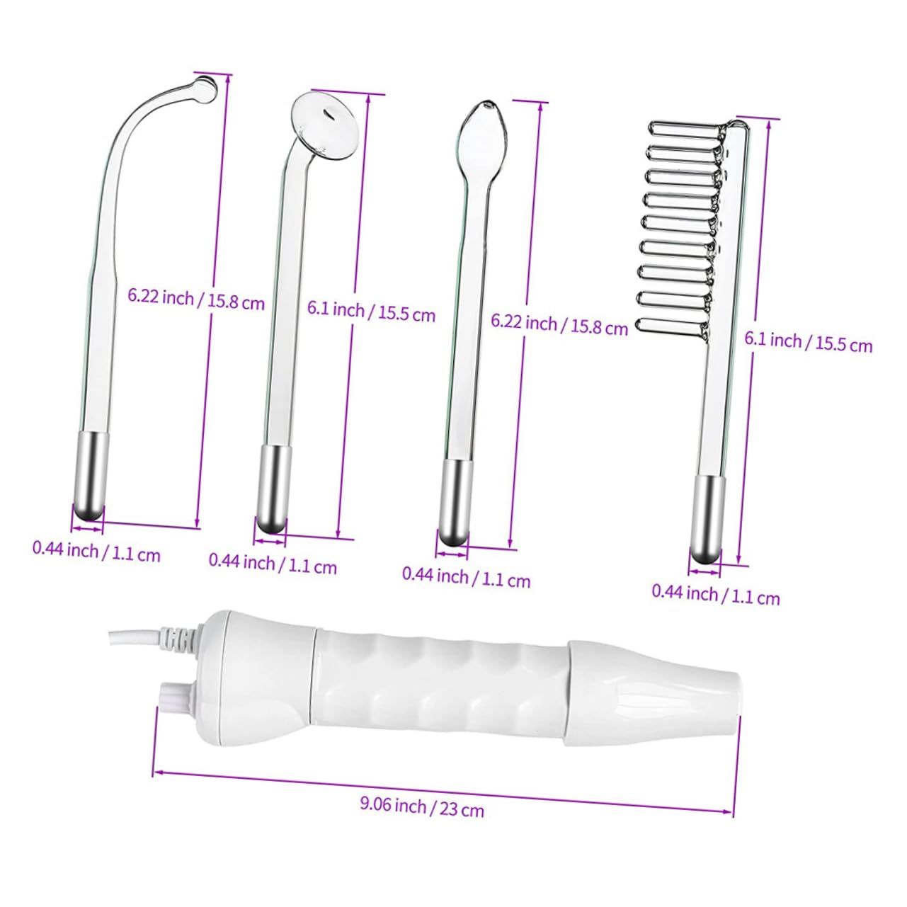 Dispositivo de Masaje Facial Eléctrico Reafirmante Cabezales de Masaje, Material Pp y Vidrio, Portátil para Cuidado y Aceleración Circulación Sanguínea