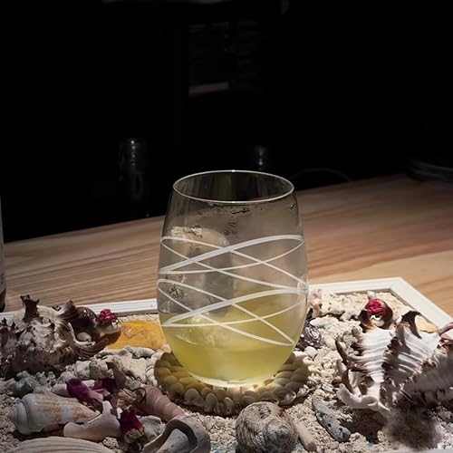 Miniatura 4 de Copas de vino grabadas sin tallo para vino tinto o blanco (juego de 4), 18 onzas, copas de vino grandes para cabernet, pinot noir, borgoña, burdeos,